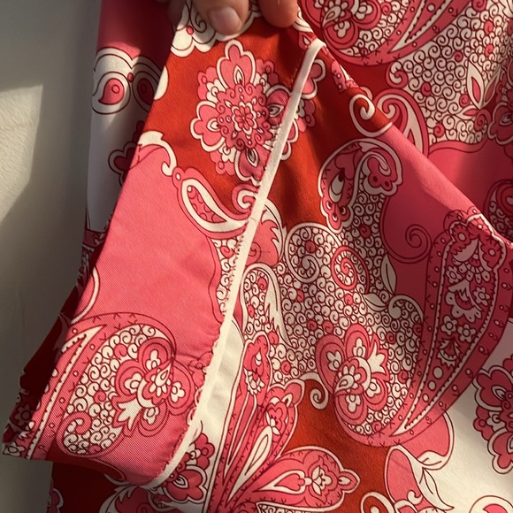 NWT, 00, Jcrew paisley pant with pockets white satin around leg opening and side - Picture 5 of 6